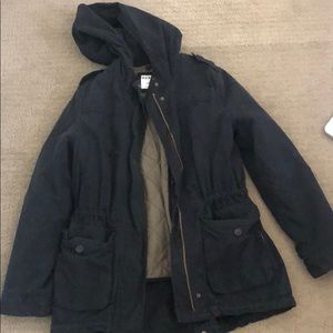 Black and green lined military jacket